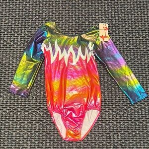 Colorful Metallic Long Sleeve Leotard